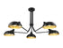 Z-Lite Bellamy 5 Light Semi Flush Mount in Matte Black Finish Model: 1942-5SF-MB