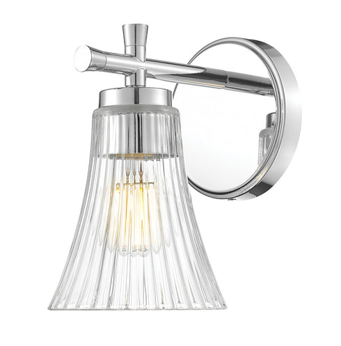 Z-Lite Belle 1 Light Wall Sconce in Brushed Nickel Finish Model: 7519-1S-BN