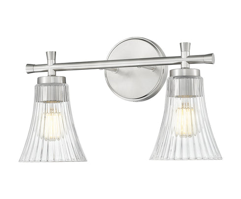 Z-Lite Belle 2 Light Vanity in Brushed Nickel Finish Model: 7519-2V-BN