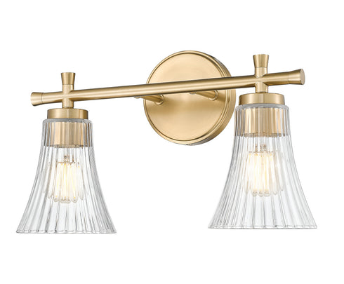 Z-Lite Belle 2 Light Vanity in Brushed Nickel Finish Model: 7519-2V-BN