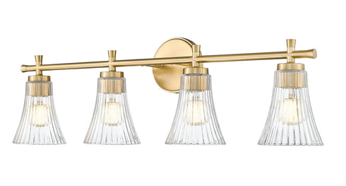 Z-Lite Belle 4 Light Vanity in Brushed Nickel Finish Model: 7519-4V-BN