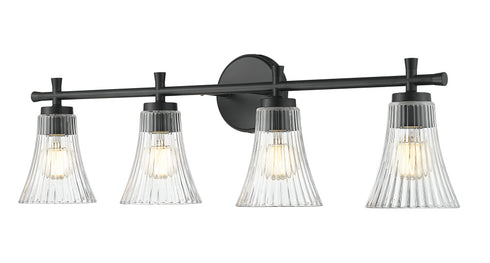Z-Lite Belle 4 Light Vanity in Brushed Nickel Finish Model: 7519-4V-BN