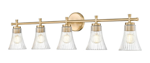 Z-Lite Belle 5 Light Vanity in Brushed Nickel Finish Model: 7519-5V-BN