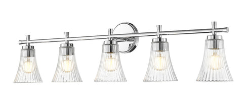 Z-Lite Belle 5 Light Vanity in Brushed Nickel Finish Model: 7519-5V-BN