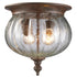 Z-Lite Belmont 2 Light Outdoor Flush Mount in Black Finish Model: 516F-BK