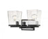 Z-Lite Bleeker Street 2 Light Vanity in Matte Black + Brushed Nickel Finish Model: 475-2V-MB-BN