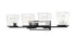 Z-Lite Bleeker Street 4 Light Vanity in Matte Black + Brushed Nickel Finish Model: 475-4V-MB-BN