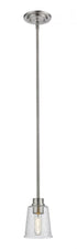 Z-Lite Bohin 1 Light Pendant in Brushed Nickel Finish Model: 464MP-BN