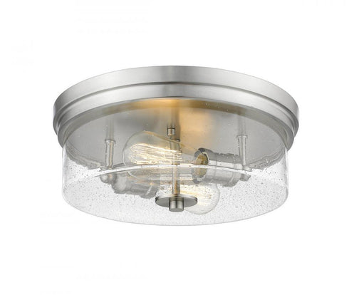 Z-Lite Bohin 2 Light Flush Mount in Brushed Nickel Finish Model: 464F13-BN