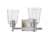 Z-Lite Bohin 2 Light Vanity in Brushed Nickel Finish Model: 464-2V-BN