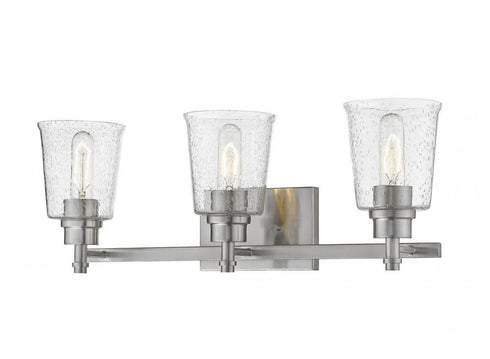 Z-Lite Bohin 3 Light Vanity in Brushed Nickel Finish Model: 464-3V-BN