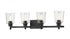 Z-Lite Bohin 4 Light Vanity in Brushed Nickel Finish Model: 464-4V-BN