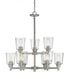 Z-Lite Bohin 9 Light Chandelier in Brushed Nickel Finish Model: 464-9BN