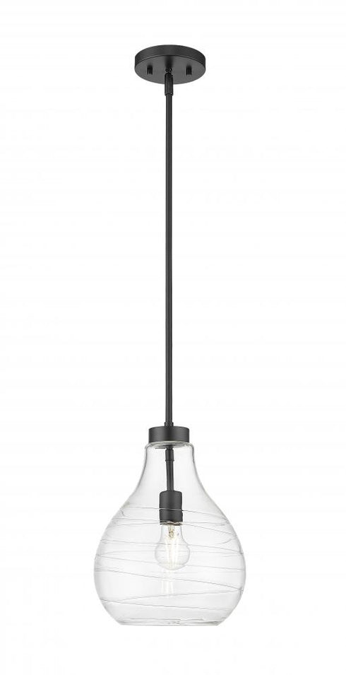 Z-Lite Bon Air 1 Light Pendant in Brushed Nickel Finish Model: 496P10-BN