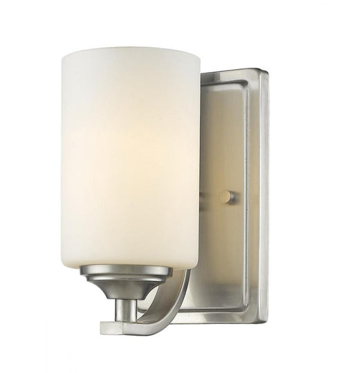 Z-Lite Bordeaux 1 Light Wall Sconce in Brushed Nickel Finish Model: 435-1S-BN