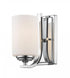 Z-Lite Bordeaux 1 Light Wall Sconce in Brushed Nickel Finish Model: 435-1S-BN