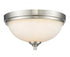 Z-Lite Bordeaux 2 Light Flush Mount in Brushed Nickel Finish Model: 435F2-BN