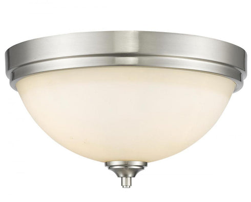 Z-Lite Bordeaux 3 Light Flush Mount in Brushed Nickel Finish Model: 435F3-BN