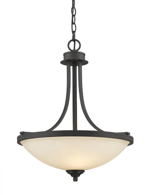 Z-Lite Bordeaux 3 Light Pendant in Brushed Nickel Finish Model: 435P-BN