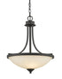 Z-Lite Bordeaux 3 Light Pendant in Brushed Nickel Finish Model: 435P-BN