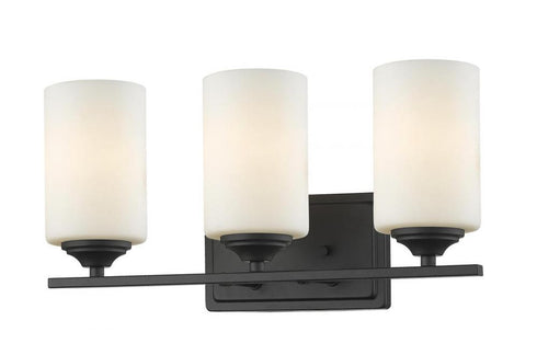 Z-Lite Bordeaux 3 Light Vanity in Brushed Nickel Finish Model: 435-3V-BN
