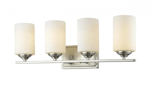 Z-Lite Bordeaux 4 Light Vanity in Brushed Nickel Finish Model: 435-4V-BN
