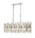 Z-Lite Bova 11 Light Linear Chandelier in Polished Nickel Finish Model: 4006-11L-PN