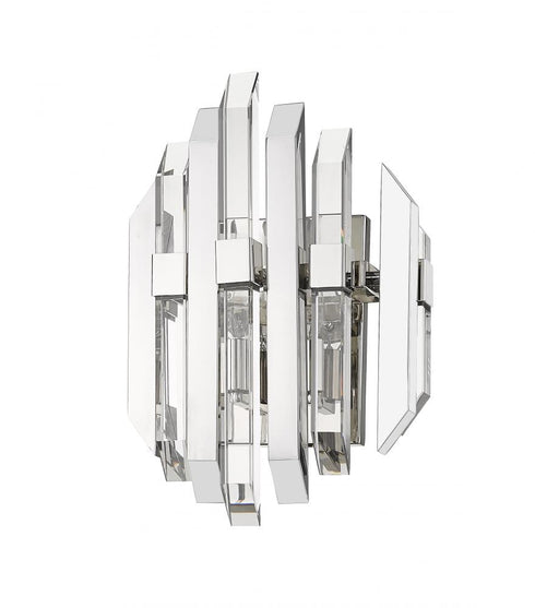 Z-Lite Bova 2 Light Wall Sconce in Polished Nickel Finish Model: 4006S-PN