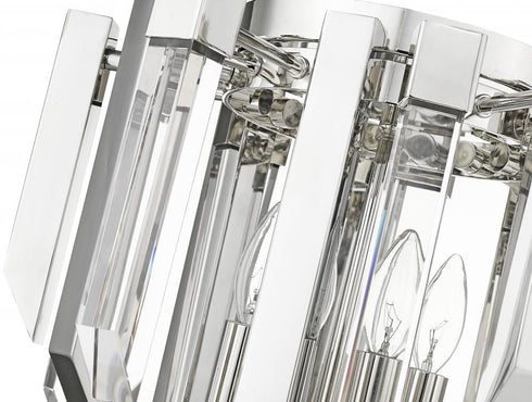 Z-Lite Bova 4 Light Flush Mount in Polished Nickel Finish Model: 4006F-PN