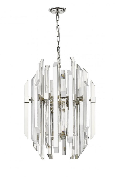 Z-Lite Bova 9 Light Chandelier in Polished Nickel Finish Model: 4006-8PN