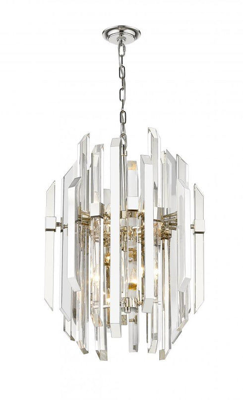 Z-Lite Bova 9 Light Chandelier in Polished Nickel Finish Model: 4006-8PN