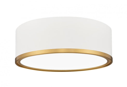 Z-Lite Bradley 1 Light Flush Mount in Matte Black + Modern Gold Finish Model: 1018F12-MB-MGLD-LED