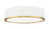 Z-Lite Bradley 1 Light Flush Mount in Matte Black + Modern Gold Finish Model: 1018F16-MB-MGLD-LED
