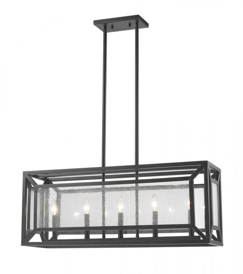 Z-Lite Braum 5 Light Linear Chandelier in Bronze Finish Model: 6005-33BRZ