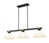 Z-Lite Bronte 3 Light Billiard in Matte Black + Rubbed Brass Finish Model: 1955-3MB-RB-AMO14