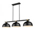 Z-Lite Bronte 3 Light Billiard in Matte Black + Rubbed Brass Finish Model: 1955-3MB-RB-AMO14