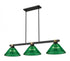 Z-Lite Bronte 3 Light Billiard in Matte Black + Rubbed Brass Finish Model: 1955-3MB-RB-AMO14