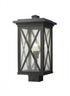 Z-Lite Brookside 1 Light Outdoor Post Mount Fixture in Black Finish Model: 583PHBS-BK