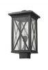 Z-Lite Brookside 1 Light Outdoor Post Mount Fixture in Black Finish Model: 583PHBS-BK