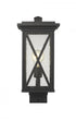 Z-Lite Brookside 1 Light Outdoor Post Mount Fixture in Black Finish Model: 583PHMS-BK