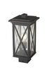 Z-Lite Brookside 1 Light Outdoor Post Mount Fixture in Black Finish Model: 583PHMS-BK