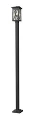 Z-Lite Brookside 1 Light Outdoor Post Mounted Fixture in Black Finish Model: 583PHBS-536P-BK