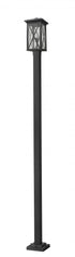 Z-Lite Brookside 1 Light Outdoor Post Mounted Fixture in Black Finish Model: 583PHBS-536P-BK