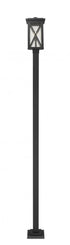 Z-Lite Brookside 1 Light Outdoor Post Mounted Fixture in Black Finish Model: 583PHBS-536P-BK