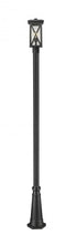 Z-Lite Brookside 1 Light Outdoor Post Mounted Fixture in Black Finish Model: 583PHMR-519P-BK
