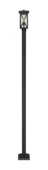 Z-Lite Brookside 1 Light Outdoor Post Mounted Fixture in Black Finish Model: 583PHMS-536P-BK
