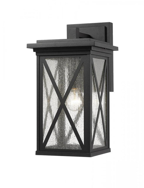 Z-Lite Brookside 1 Light Outdoor Wall Light in Black Finish Model: 583B-BK