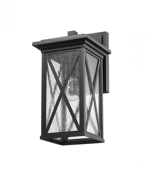 Z-Lite Brookside 1 Light Outdoor Wall Light in Black Finish Model: 583M-BK