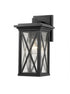 Z-Lite Brookside 1 Light Outdoor Wall Light in Black Finish Model: 583S-BK