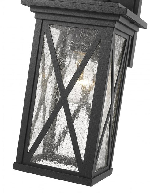 Z-Lite Brookside 1 Light Outdoor Wall Light in Black Finish Model: 583S-BK